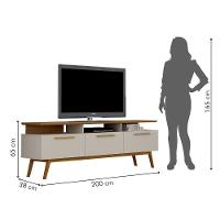 Rack Para Tv Até 70 Polegadas 1 Porta São Paulo Valdemóveis Off White/cinamomo