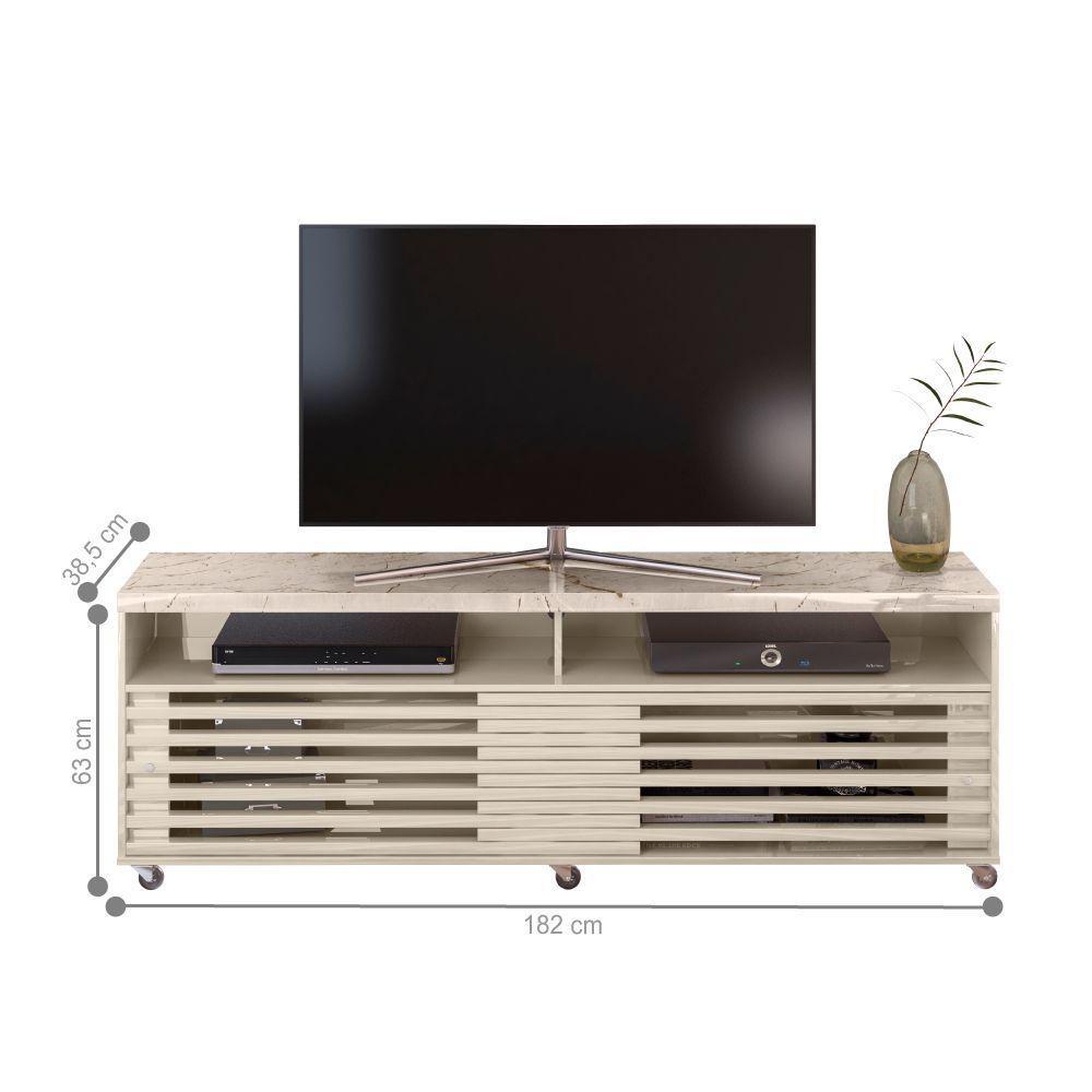 Rack Para Tvs Até 65 Polegadas Gaspar Calacata Off-white - 3