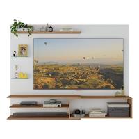 Painel Com Suporte Para Tv Até 65 Polegadas 1 Porta E Prateleiras Multimóveis Mp1073 Branco/rustic Branco/rustic
