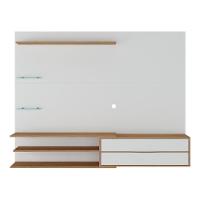 Painel Com Suporte Para Tv Até 65 Polegadas 1 Porta E Prateleiras Multimóveis Mp1073 Branco/rustic Branco/rustic - 5