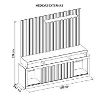 Rack Com Painel Para Tv Até 65 Polegadas Marrom Life Caemmun - 5