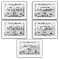 Kit 5 Certificados/Diplomas A4 Com Tela De Acetato E Mdf Titulo Moldura Branca - 1