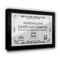Kit 3 Certificados/Diplomas A4 Com Tela De Acetato E Mdf Titulo Moldura Preta - 11