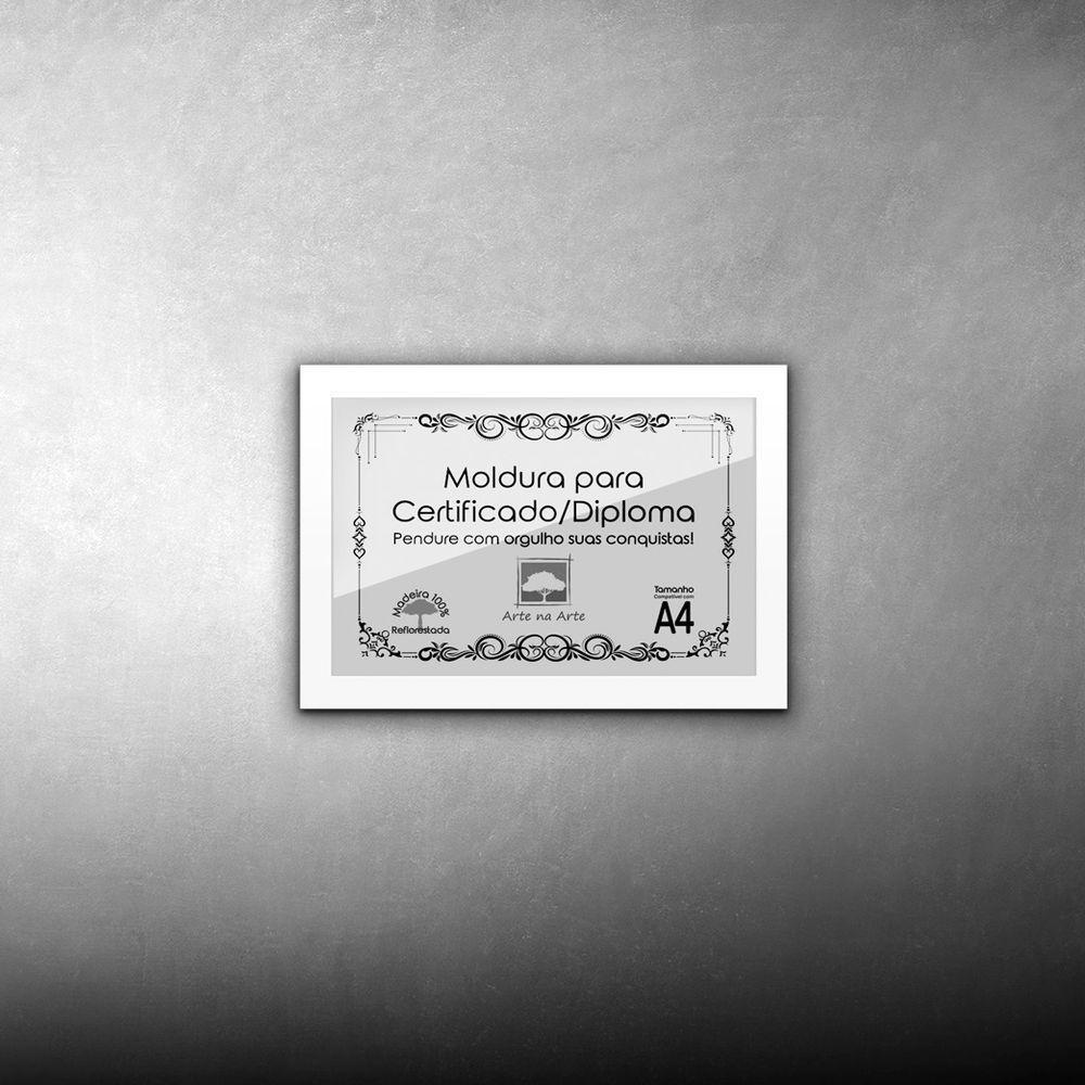 Kit 10 Certificados Diplomas A4 Com Tela De Acetato E Mdf Titulos Moldura Branca - 2