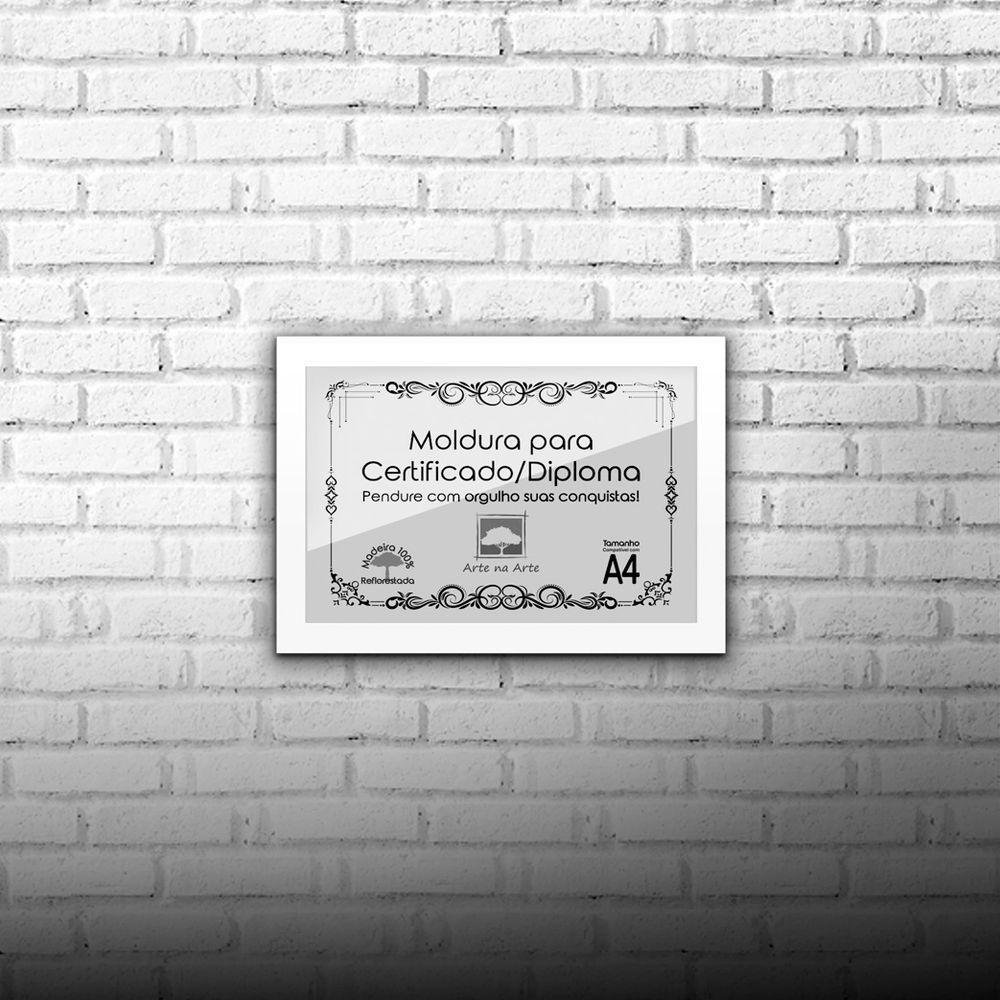 Kit 10 Certificados Diplomas A4 Com Tela De Acetato E Mdf Titulos Moldura Branca - 3