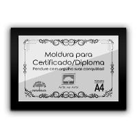 1 Certificado Diploma A4 Com Tela De Acetato E Mdf Titulos Moldura Preta - 1