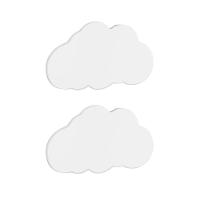 Kit 2 Luminarias De Parede Nuvem Com Led - Branco - 1