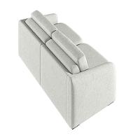 Sofá Cama Modulado Retrátil E Reclinável Decorativo Varsóvia 196cm Linho Cinza G33 - Gran Belo - 2