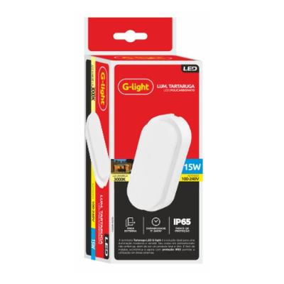 Luminária Tipo Tartargura Led Branca Autovolt 3000k - Luz Amarela - 15w