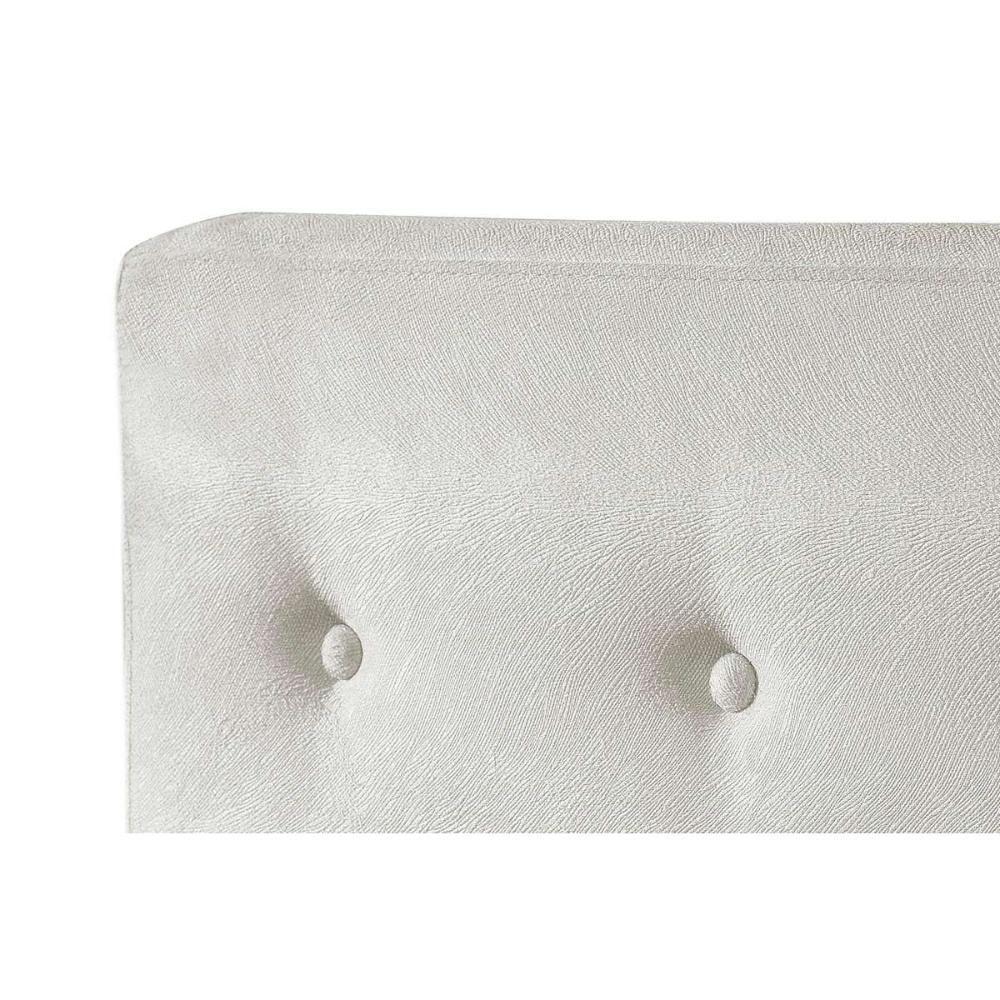 Cabeceira Cama Box Estofada Solteiro Hampton Suede Bege Claro - Probel - 2