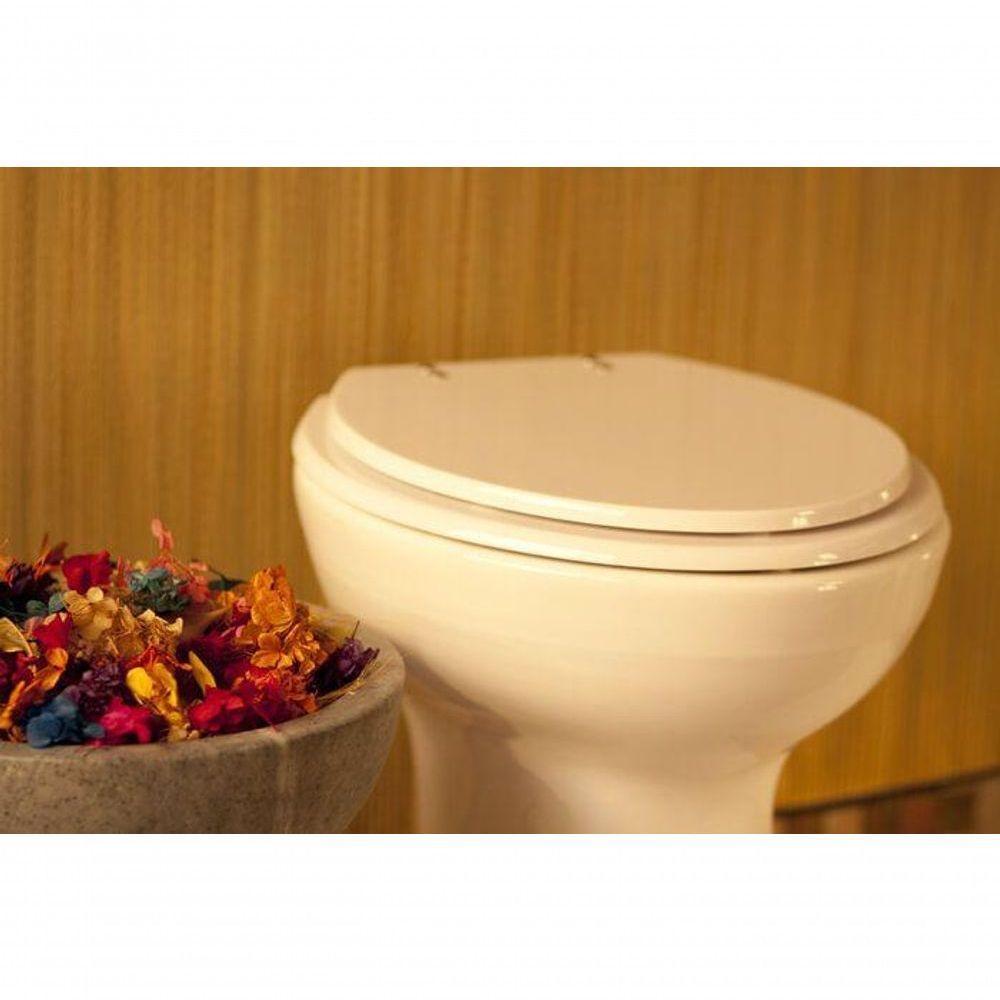 Assento Sanitário Poliester Azalea Pergamon (Bege Claro) Para Vaso Celite - 4