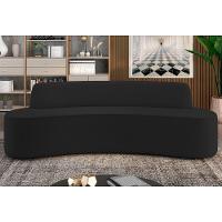 Sofá 4 Lugares Para Sala De Estar Living 230cm Koane D06 Veludo Preto - Mpozenato - 7