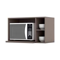 Armário Aéreo Cozinha Modulado Essência para Micro-ondas 80cm Branco - Henn - 5