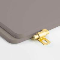 Assento Sanitário Mdf Soft Close Boss Stone (Cinza Fosco) Para Vaso Incepa Com Ferragem Dourada - 3