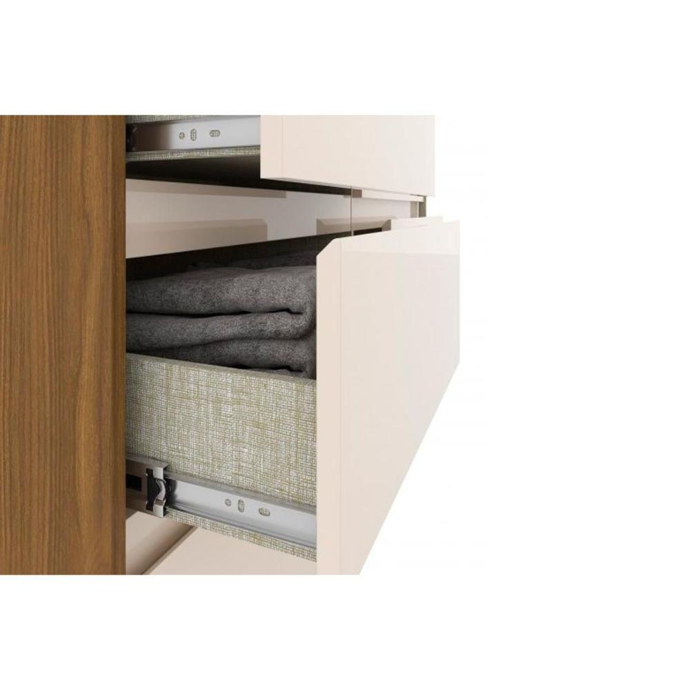 Cômoda Solteiro Ravenna c/ 6 Gavetas Jequitibá Brilho - Henn - 3