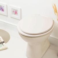 Tampa De Vaso Flamingo Plus Biscuit Bege Para Bacia Incepa - 3