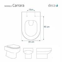Tampa De Vaso Carrara Creme Para Bacia Deca