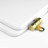 Assento Sanitário Poliéster Soft Close Quadra Branco Para Vaso Deca Com Ferragem Dourada - 5