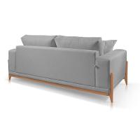 Sofá 2 Lugares Fixo Living Bellagio Suede Cinza 23 1,90m - 3