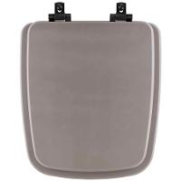 Tampa De Vaso Mdf Com Fechamento Lento Boss Stone (Cinza Fosco) Para Louça Incepa Com Ferragem Preta - 1