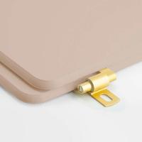 Tampa De Vaso Mdf Com Amortecedor Boss Beige (Bege Fosco) Para Bacia Incepa Com Ferragem Dourada - 7