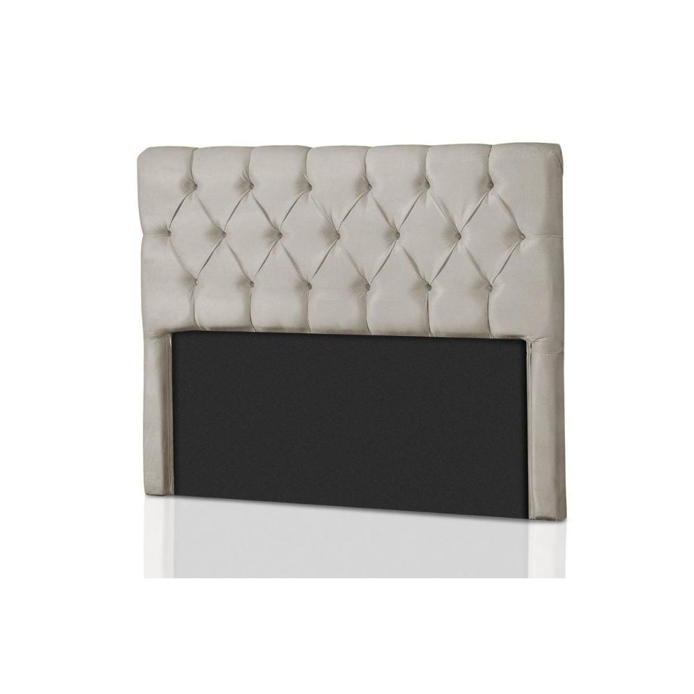 Cabeceira Cama Box Estofada Casal ProDormir Califórnia Suede Bege Claro - Probel - 1