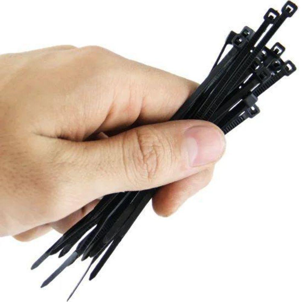 Abraçadeira De Nylon 3,5x280mm - 100 Unidades Preto - 7