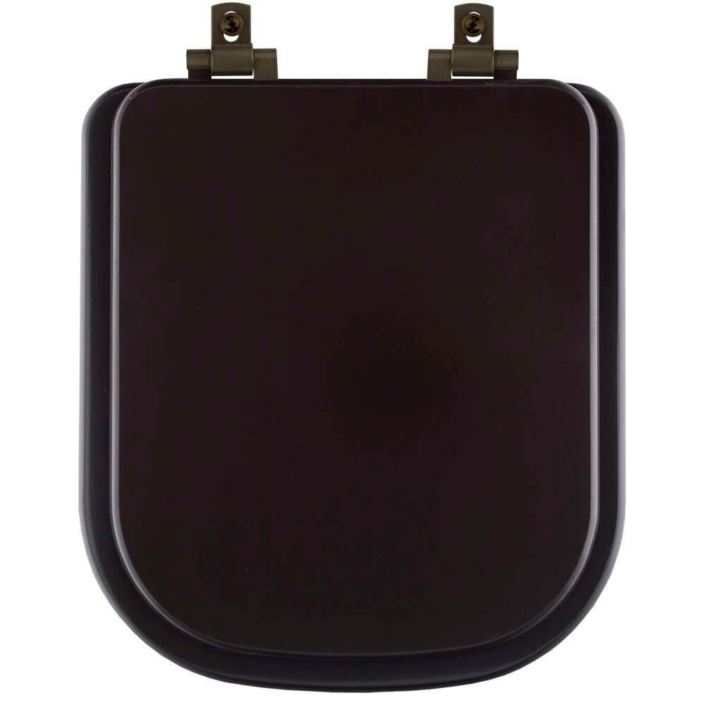 Assento Sanitário Mdf Soft Close Piano Marrom Fosco Para Vaso Deca Com Ferragem Marrom - 1