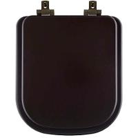Assento Sanitário Mdf Soft Close Piano Marrom Fosco Para Vaso Deca Com Ferragem Marrom - 1