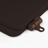 Assento Sanitário Poliéster Soft Close Duna Marrom Fosco Para Vaso Deca Com Ferragem Marrom - 3