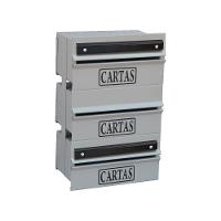 Caixa Correio Condomínio Detrás Para Grade Cinza 3 Módulos - 1