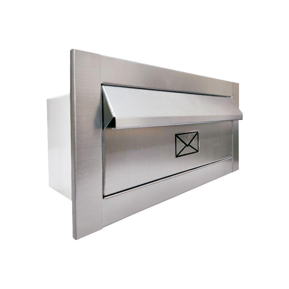 Caixa De Correio Pequena Frente 15x19 Em Inox - Cor: Branco - 1