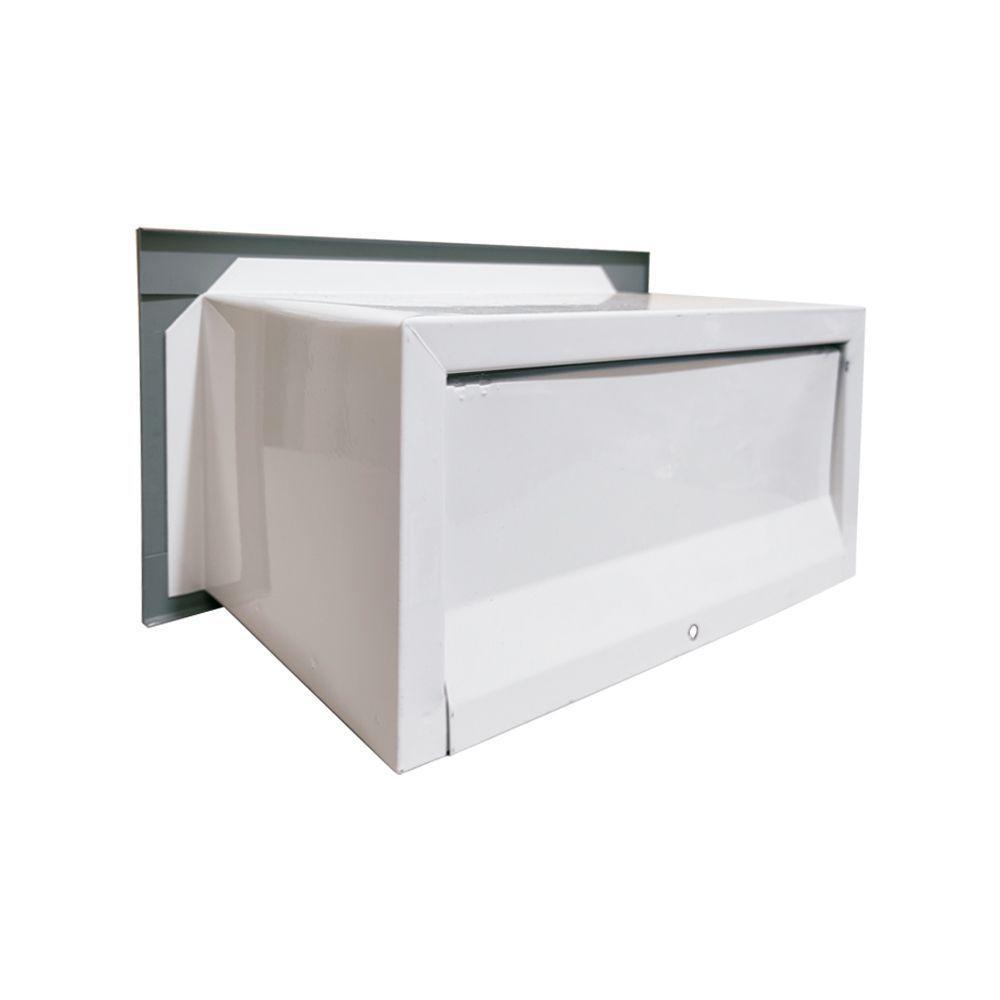 Caixa De Correio Pequena Frente 15x19 Em Inox - Cor: Branco - 2
