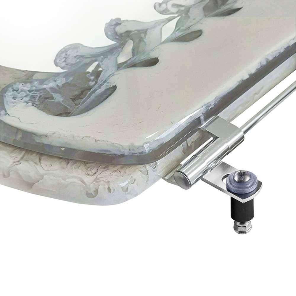 Tampa De Vaso Poliéster Decorada Borboleta Thema Bege Para Louça Incepa - 3