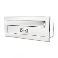 Caixa De Correio Revista Frente Inox Polido Brilhante Espelhado 23 Profundidade - 1