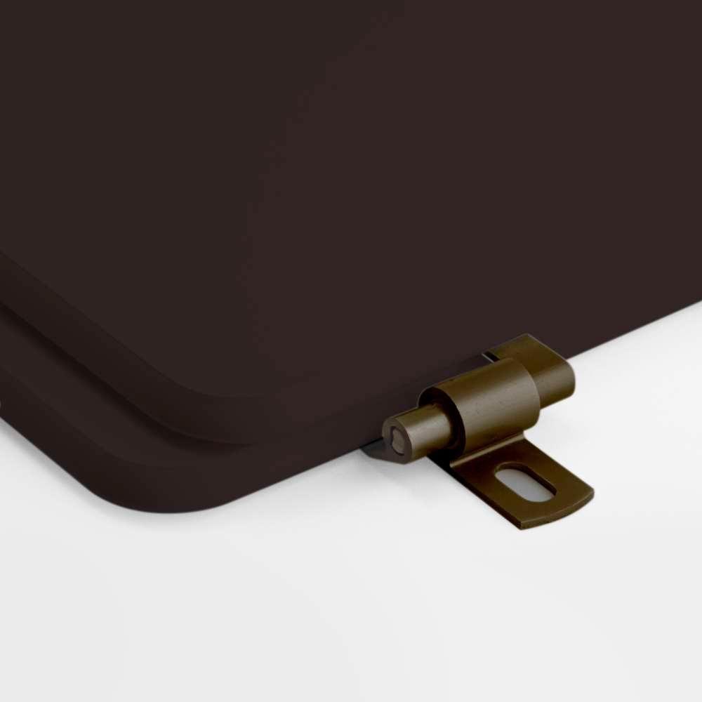 Assento Sanitário Mdf Soft Close Nuova Marrom Fosco Para Vaso Deca Com Ferragem Marrom - 4