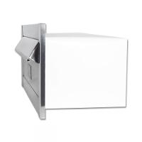 Caixa De Correio Revista Frente Inox Polido Brilhante Espelhado 30 Profundidade - 3