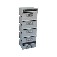 Caixa Correio Condomínio Detrás Para Grade Cinza 5 Módulos - 1