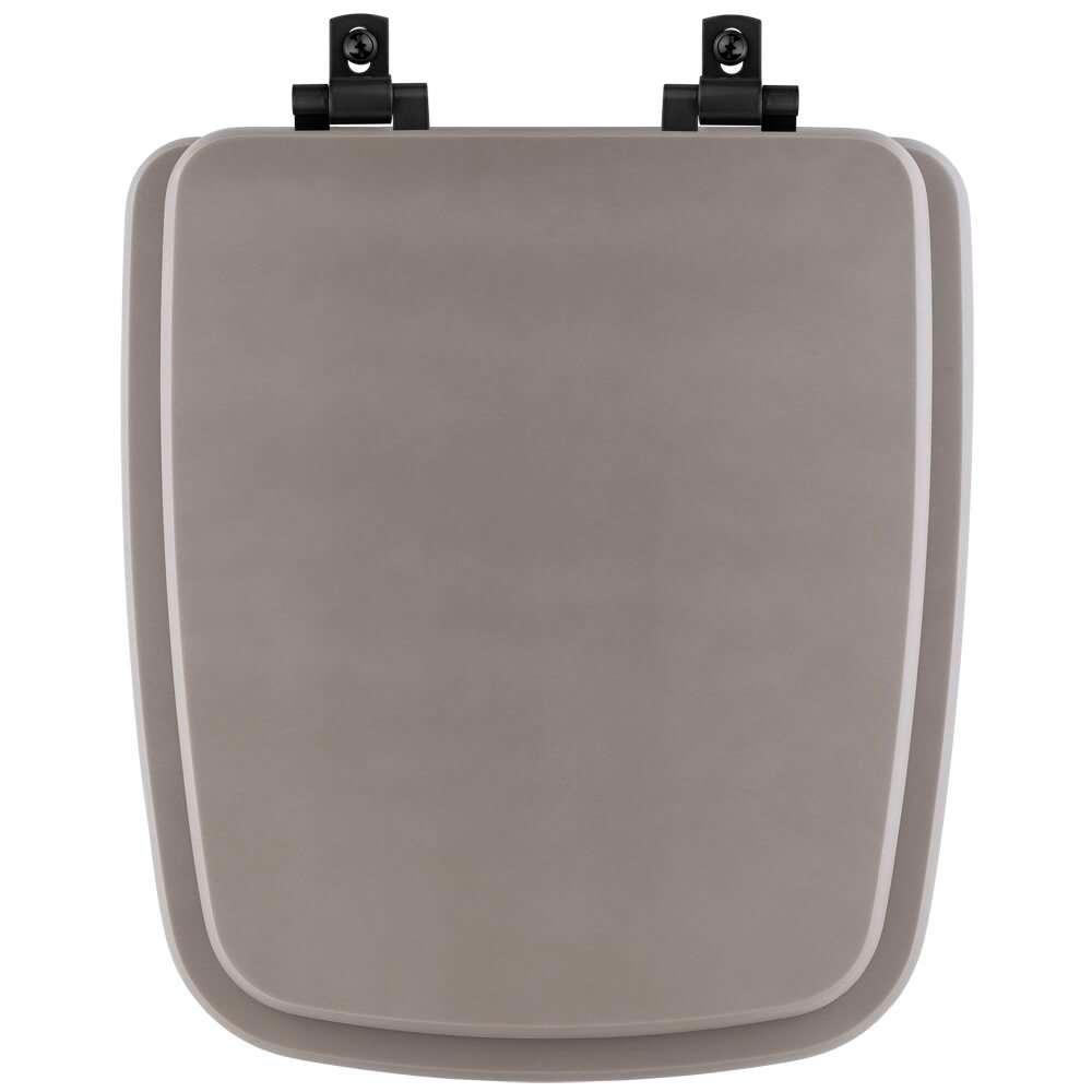 Assento Sanitário Mdf Soft Close Boss Stone (Cinza Fosco) Para Vaso Incepa Com Ferragem Preta - 1