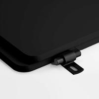 Tampa De Vaso Laqueado Com Amortecedor Smart Onix (Preto Fosco) Para Bacia Celite Com Ferragem Preta - 3