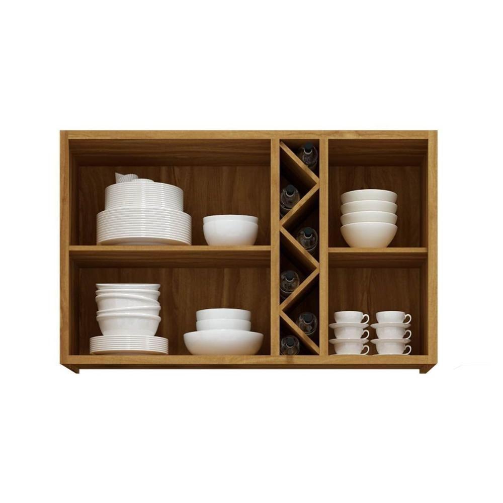 Armário Aéreo Cozinha Modulado Tempranillo 2 Portas 120cm Amendoa/off White - Ronipa - 6