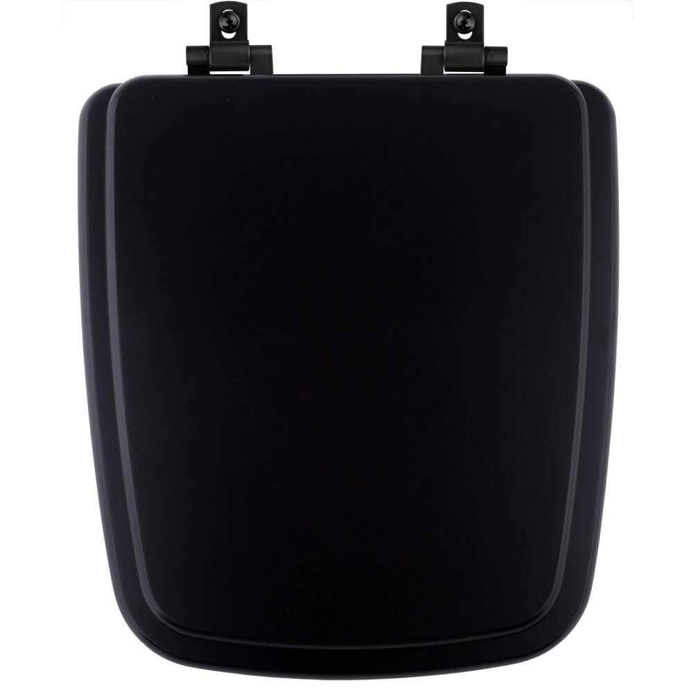 Assento Sanitário Mdf Soft Close Boss Onix (Preto Fosco) Para Vaso Incepa Com Ferragem Preta - 1