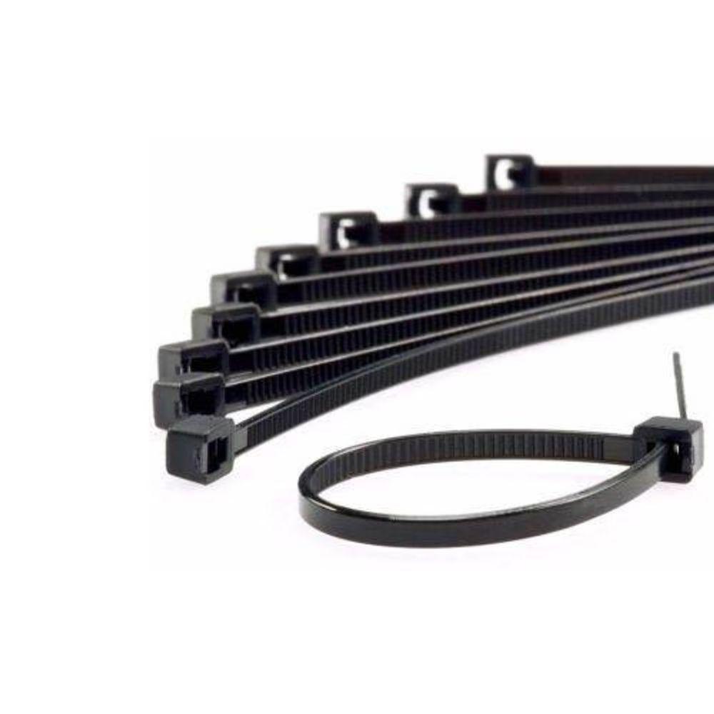 Abraçadeira De Nylon 4,5x280mm - 100 Unidades Preto - 6