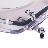 Tampa De Vaso Acrílico Transparente Com Borboleta Vermelha - 3