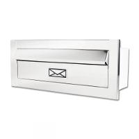 Caixa De Correio Carta E Revista Frente Em Inox Polido Brilhante Espelhado - 1