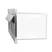 Caixa De Correio Carta E Revista Frente Em Inox Escovado Com Tarja Marrom - 3