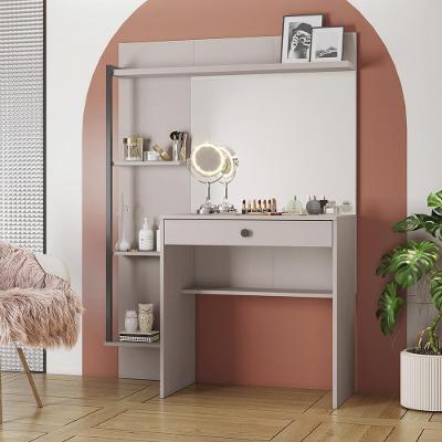 Penteadeira Camarim Encanto Com 1 Gavetas E Com Espelho Off White Off White