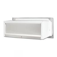 Caixa De Correio Carta E Revista Frente Em Inox Polido Brilhante Espelhado Com Tarja Marron - 2