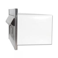 Caixa De Correio Carta Frente Em Inox Escovada Com Tarja Marrom 14 Profundidade - 3