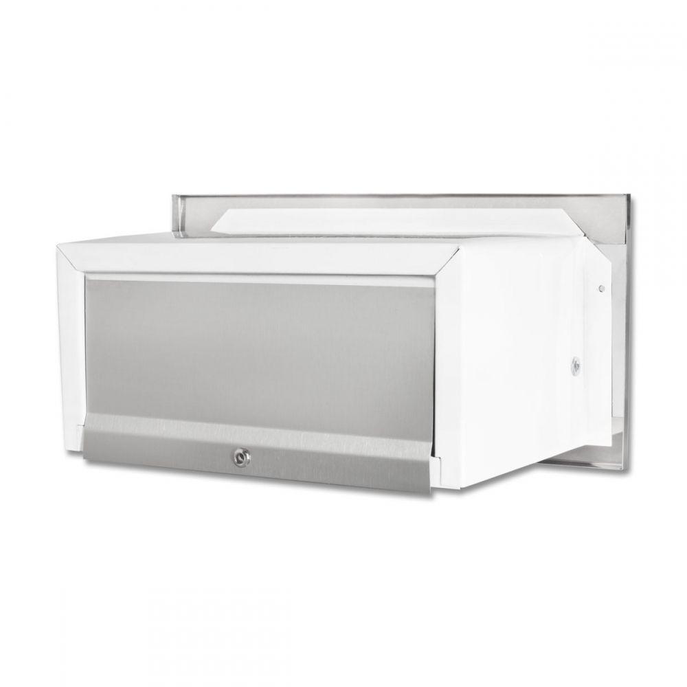 Caixa De Correio Carta Frente Em Inox Polido Brilhante 30 Cm Profundidade - 2